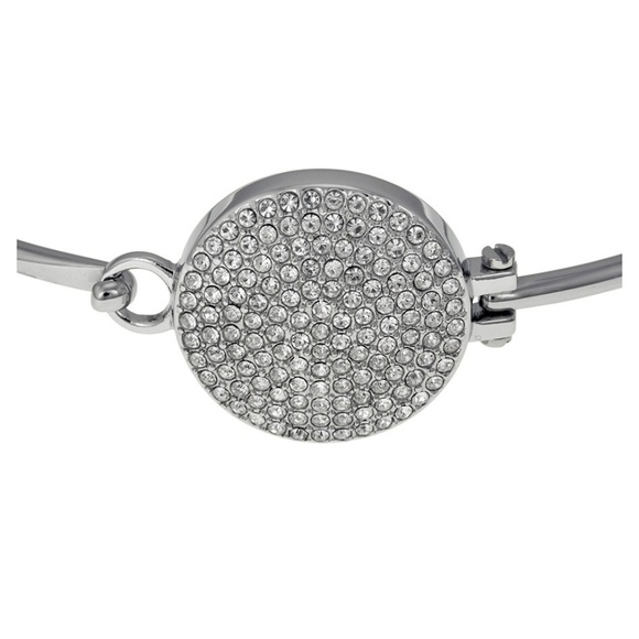 LOWEST! Michael Kors silver pave disk bracelet - Picture 4 of 4